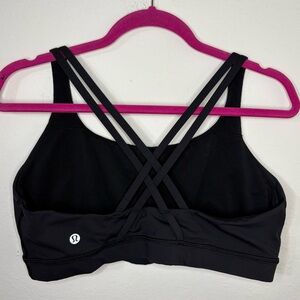 Lululemon Black Energy Bra Size 12 square size dot